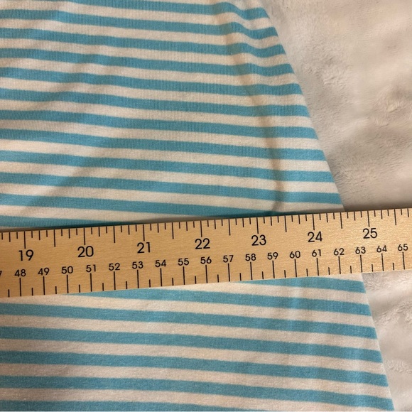Chico’s Zenergy Pamela Aqua Striped Maxi Dress size 3 (XL/16) Athleisure - Picture 12 of 13
